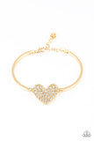 Paparazzi Heart-Stopping Shimmer - Gold Bracelet