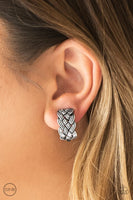 Paparazzi Urban Ulterior - Silver Clip-On Earrings