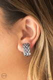 Paparazzi Urban Ulterior - Silver Clip-On Earrings