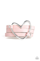 Paparazzi One Love One Heart - Pink Wrap Bracelet