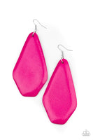 Paparazzi Vacation Ready - Pink Wood Earrings