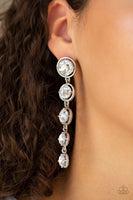 Paparazzi Drippin In Starlight - White Post Earrings