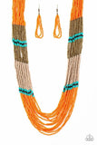 Paparazzi Rio Roamer - Orange Necklace