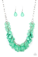 Paparazzi Colorfully Clustered - Green Necklace