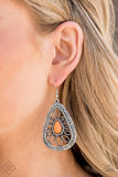 Paparazzi Floral Frill - Orange Earrings