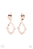 Paparazzi Industrial Gallery - Rose Gold Clip-On Earrings