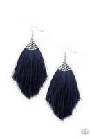 Paparazzi Tassel Tempo - Blue Earrings