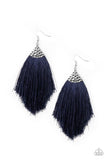 Paparazzi Tassel Tempo - Blue Earrings