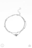 Paparazzi Ocean Heart - Silver Anklet