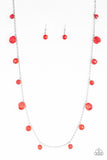 Paparazzi GLOW-Rider - Red Necklace