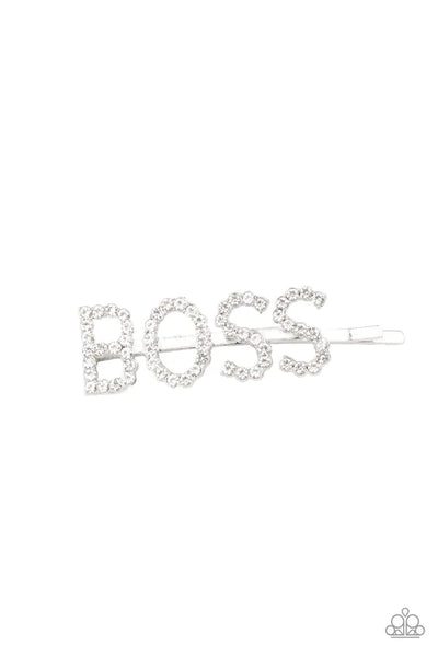 Paparazzi Yas Boss! - White Hair Clip