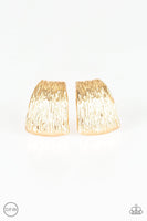 Paparazzi Superstar Shimmer - Gold Clip-on Earrings