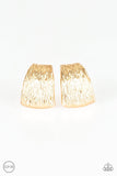 Paparazzi Superstar Shimmer - Gold Clip-on Earrings