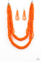 Paparazzi Right As RAINFOREST - Orange Necklace