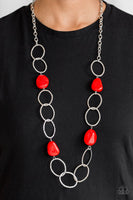 Paparazzi Modern Day Malibu - Red Necklace