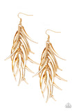 Paparazzi Tasseled Talons - Gold Earrings