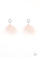 Paparazzi BOA Down - Pink Earrings