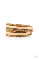 Paparazzi Going For Glam - Brass Wrap Bracelet