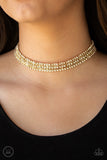 Paparazzi Full REIGN - Gold Choker Necklace