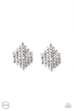 Paparazzi Vegas Vega- Silver Clip-On Earrings