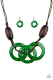 Paparazzi Bahama Drama - Green Necklace