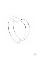 Paparazzi Heartbreaker Hustle - Silver Hoop Earrings