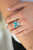 Paparazzi Flutter Flirt - Blue Ring