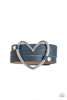 Paparazzi One Love, One Heart - Blue Wrap Bracelet