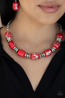 Paparazzi Girl Grit - Red Necklace