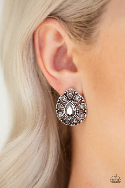 Paparazzi Treasure Retreat - Silver Post Earrings