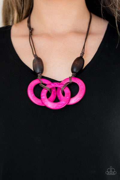 Paparazzi Bahama Drama - Pink Necklace