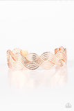 Paparazzi Braided Brilliance - Rose Gold Bracelet