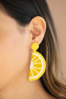 Paparazzi When Life Gives You Lemons - Yellow Post Earrings