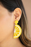 Paparazzi When Life Gives You Lemons - Yellow Post Earrings