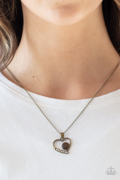 Paparazzi Heart Full of Love - Brass Necklace