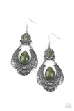 Paparazzi Rise and Roam - Green Earrings