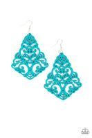 Paparazzi Powers of ZEN - Blue Wood Earrings