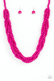 Paparazzi Tahiti Tropic - Pink Necklace