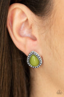 Paparazzi Boldly Beaded - Green Post Earrings