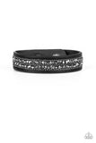 Paparazzi Crunch Time - Black Wrap Bracelet