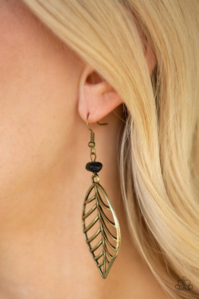 Paparazzi Bough Out - Brass Earrings