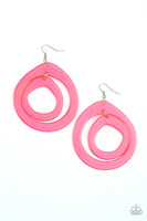 Paparazzi Show Your True NEONS - Pink Earrings