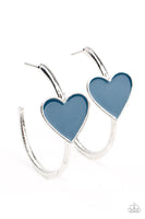 Paparazzi Kiss Up - Blue Hoop Earrings