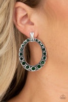 Paparazzi All for GLOW - Green Post Earrings