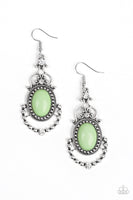 Paparazzi CAMEO and Juliet - Green Earrings