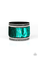 Paparazzi MERMAIDS Have More Fun - Green Wrap Bracelet