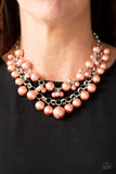 Paparazzi BALLROOM Service - Orange Necklace