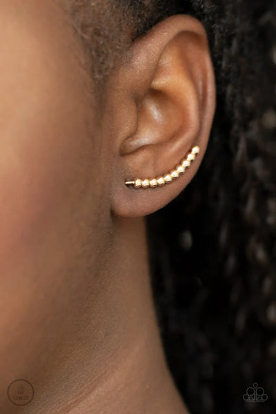 Paparazzi Climb On - Gold Post Earrings