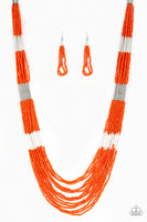 Paparazzi Let It BEAD - Orange Necklace