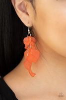 Paparazzi Fragile Florals - Orange Earrings